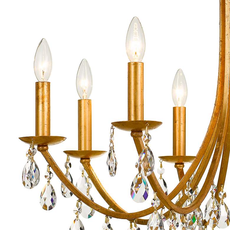 Image 3 Crystorama Bridgehampton 28 inch Wide 8-Light Gold and Crystal Chandelier more views