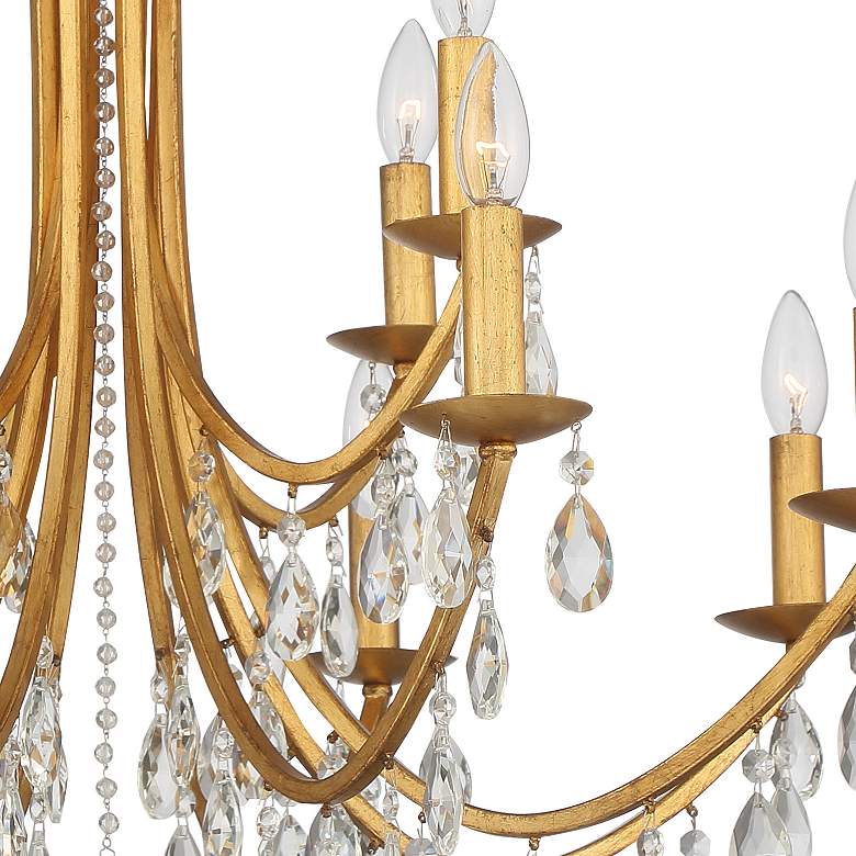 Image 4 Crystorama Bridgehampton 32 inch Wide Gold 12-Light Chandelier more views