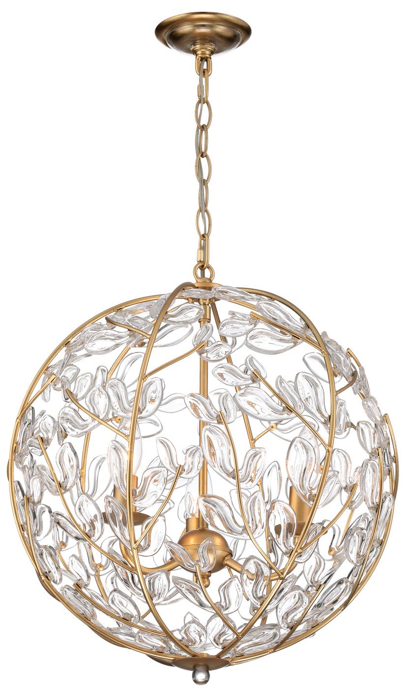 Crystorama Bridget 16.5" Soft Gold Chandelier