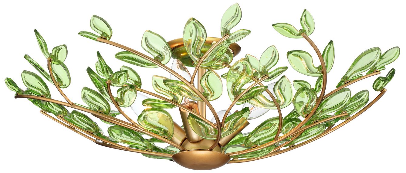 Crystorama Bridget 21.75" Soft Gold Semi Flush Mount