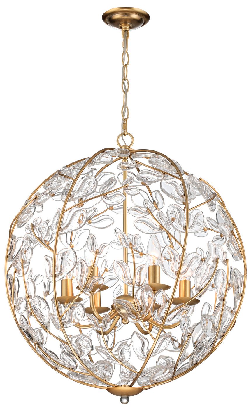 Crystorama Bridget 21" Soft Gold Chandelier