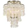 Crystorama Brielle 13" Wide Antique Silver Ceiling Light