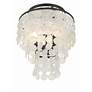5_Crystorama Brielle 13" Wide Bronze Capiz Shell Ceiling Light more views