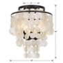7_Crystorama Brielle 13" Wide Bronze Capiz Shell Ceiling Light more views