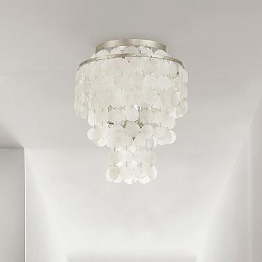 Crystorama Brielle 13" Wide Antique Silver Ceiling Light
