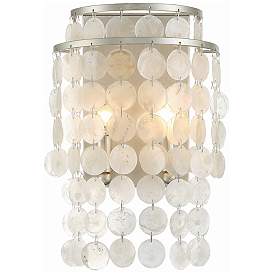 Image2 of Crystorama Brielle 14" High Antique Silver Wall Sconce