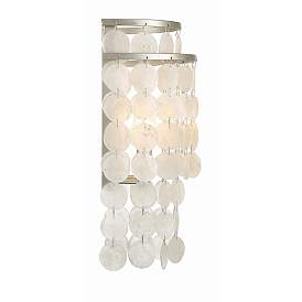 Image3 of Crystorama Brielle 14" High Antique Silver Wall Sconce more views