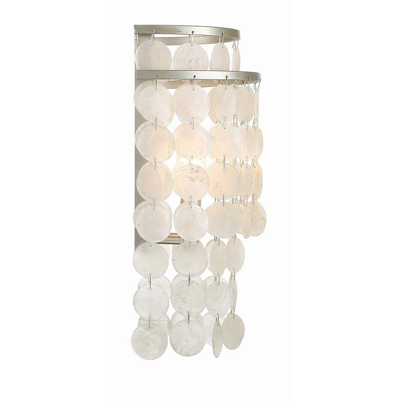 Image 3 Crystorama Brielle 14" High Antique Silver Wall Sconce more views