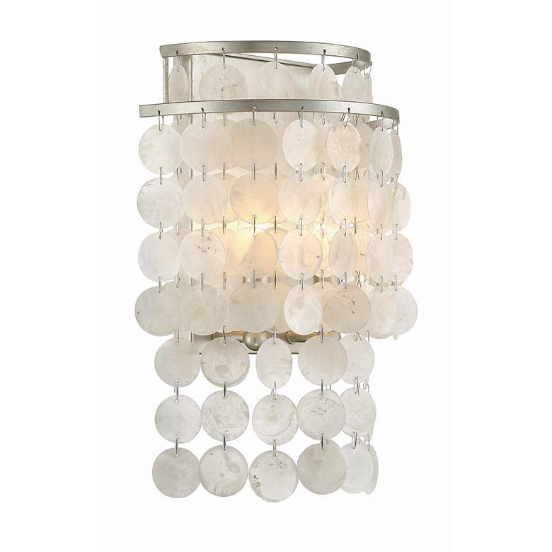 Image 4 Crystorama Brielle 14" High Antique Silver Wall Sconce more views