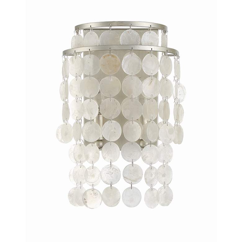 Image 5 Crystorama Brielle 14" High Antique Silver Wall Sconce more views