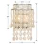 6_Crystorama Brielle 14" High Antique Silver Wall Sconce more views