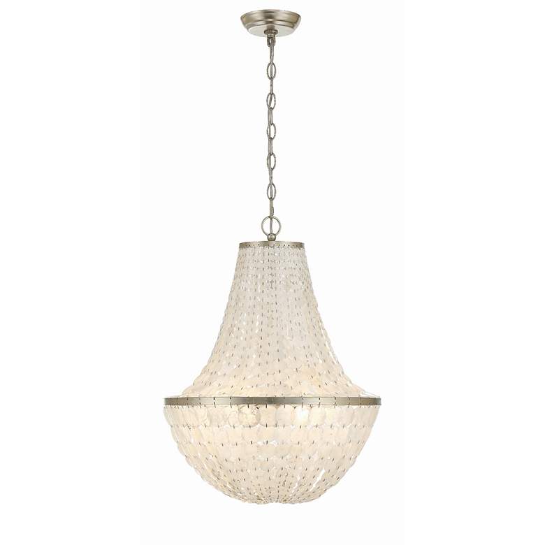 Image 3 Crystorama Brielle 18" Wide 6-Light Capiz Shell Chandelier more views