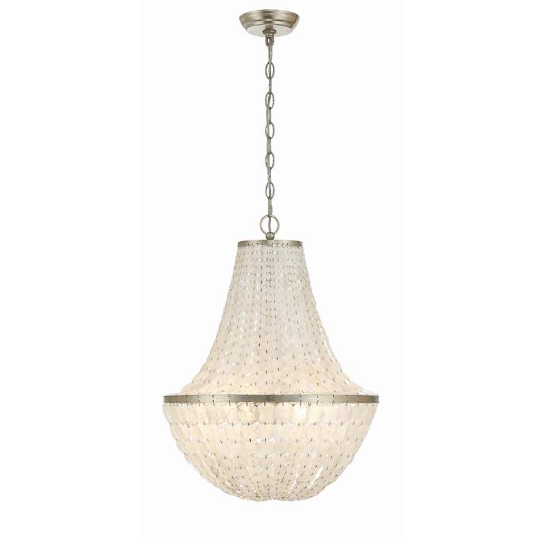 Image 3 Crystorama Brielle 18 inch Wide 6-Light Capiz Shell Chandelier more views