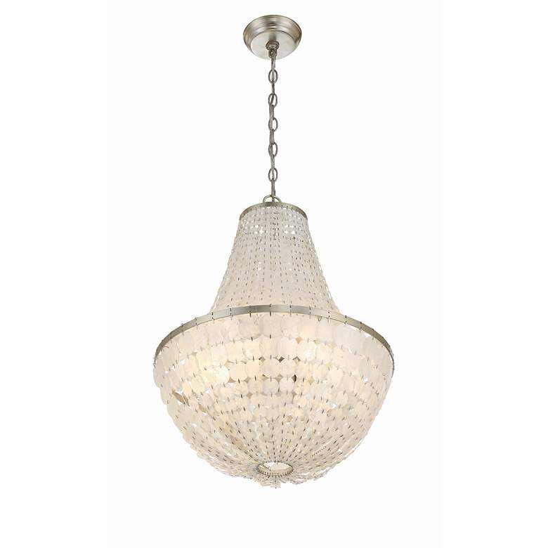 Image 5 Crystorama Brielle 18" Wide 6-Light Capiz Shell Chandelier more views