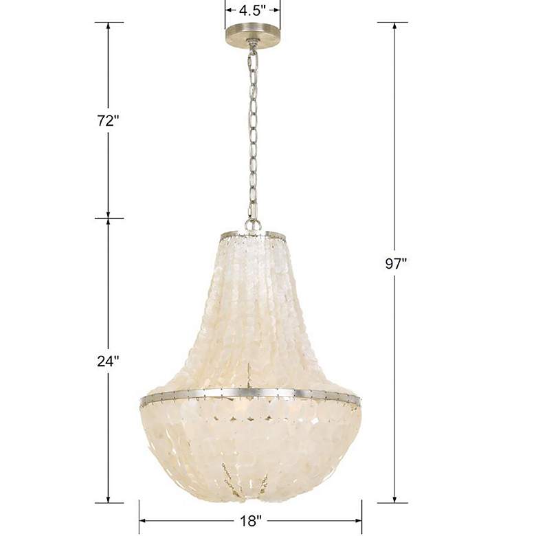 Image 7 Crystorama Brielle 18" Wide 6-Light Capiz Shell Chandelier more views