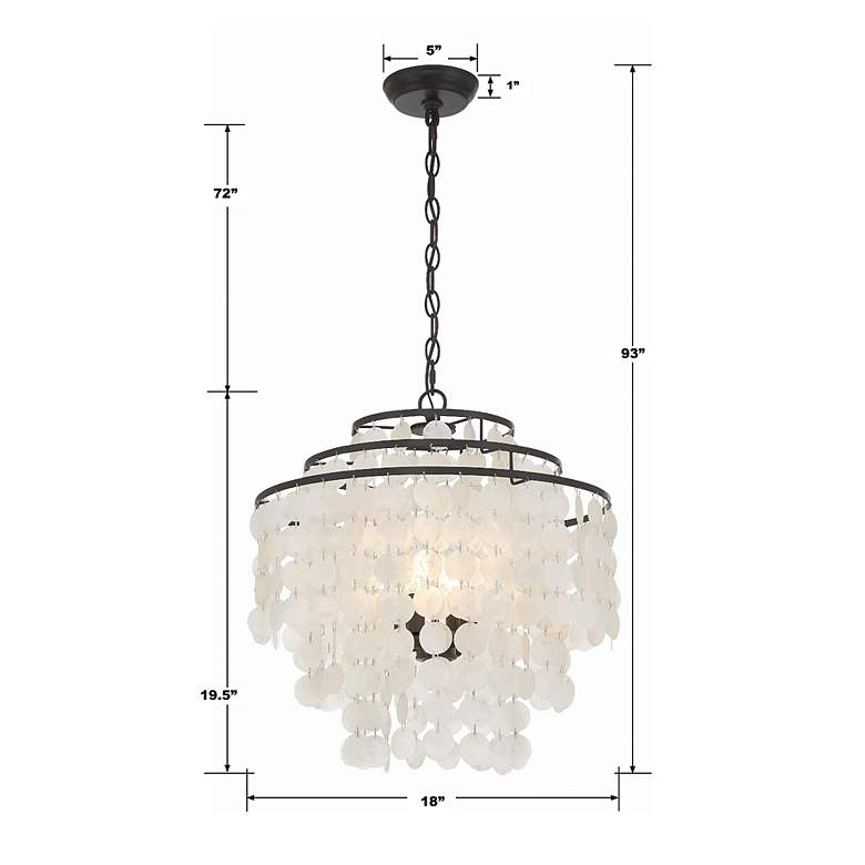 Image 4 Crystorama Brielle 18 inch Wide Dark Bronze 4-Light Chandelier more views