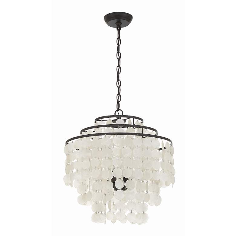 Image 5 Crystorama Brielle 18" Wide Dark Bronze 4-Light Chandelier more views