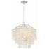 Crystorama Brielle 18"W Antique Silver 4-Light Chandelier