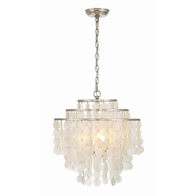 Image 4 Crystorama Brielle 18"W Antique Silver 4-Light Chandelier more views