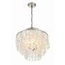 5_Crystorama Brielle 18"W Antique Silver 4-Light Chandelier more views