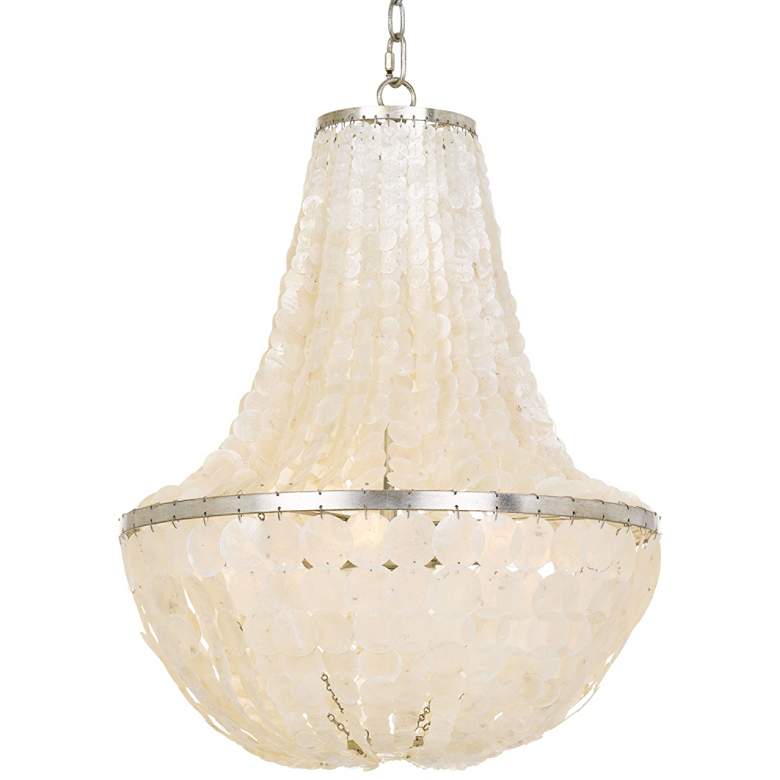 Crystorama Brielle 18&quot;W Antique Silver 6-Light Chandelier