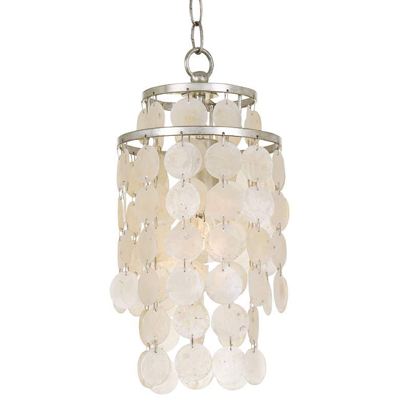 Image 2 Crystorama Brielle 7 inch Wide Antique Silver Mini Chandelier