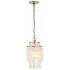 Crystorama Brielle 7" Wide Antique Silver Mini Chandelier
