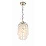 5_Crystorama Brielle 7" Wide Antique Silver Mini Chandelier more views