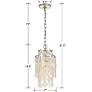 6_Crystorama Brielle 7" Wide Antique Silver Mini Chandelier more views