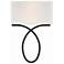 Crystorama Brinkley 15" High Black Forged 2-Light Wall Sconce