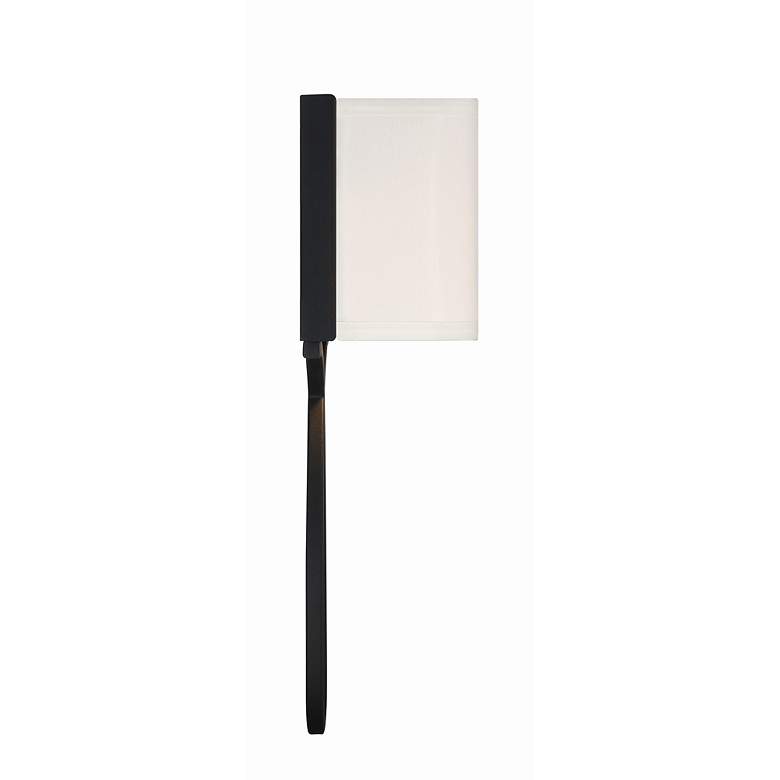 Image 3 Crystorama Brinkley 15" High Black Forged 2-Light Wall Sconce more views