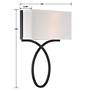 6_Crystorama Brinkley 15" High Black Forged 2-Light Wall Sconce more views