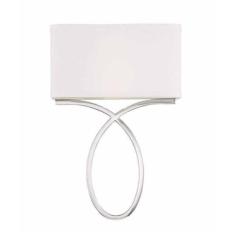 Image 2 Crystorama Brinkley 15" High Polished Nickel Wall Sconce more views