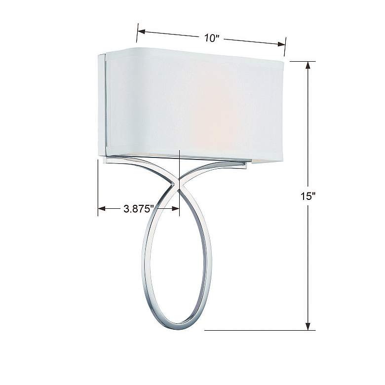 Image 6 Crystorama Brinkley 15" High Polished Nickel Wall Sconce more views