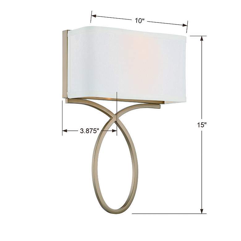 Image 5 Crystorama Brinkley 15" High Vibrant Gold Wall Sconce more views