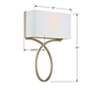 5_Crystorama Brinkley 15" High Vibrant Gold Wall Sconce more views