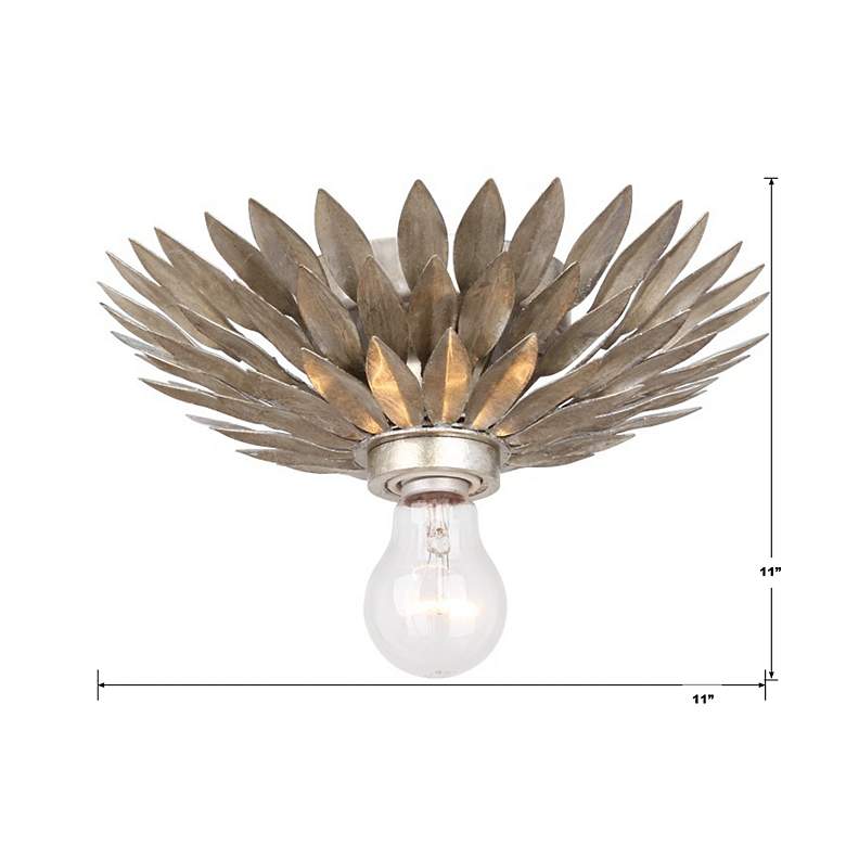 Image 6 Crystorama Broche 11" High Silver Sconce more views