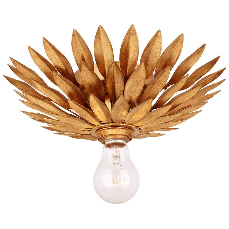 Image 1 Crystorama Broche 11" Wide Antique Gold Ceiling Light