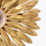 2_Crystorama Broche 11" Wide Antique Gold Deco Feather Ceiling Light more views