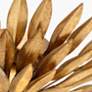 4_Crystorama Broche 11" Wide Antique Gold Deco Feather Ceiling Light more views