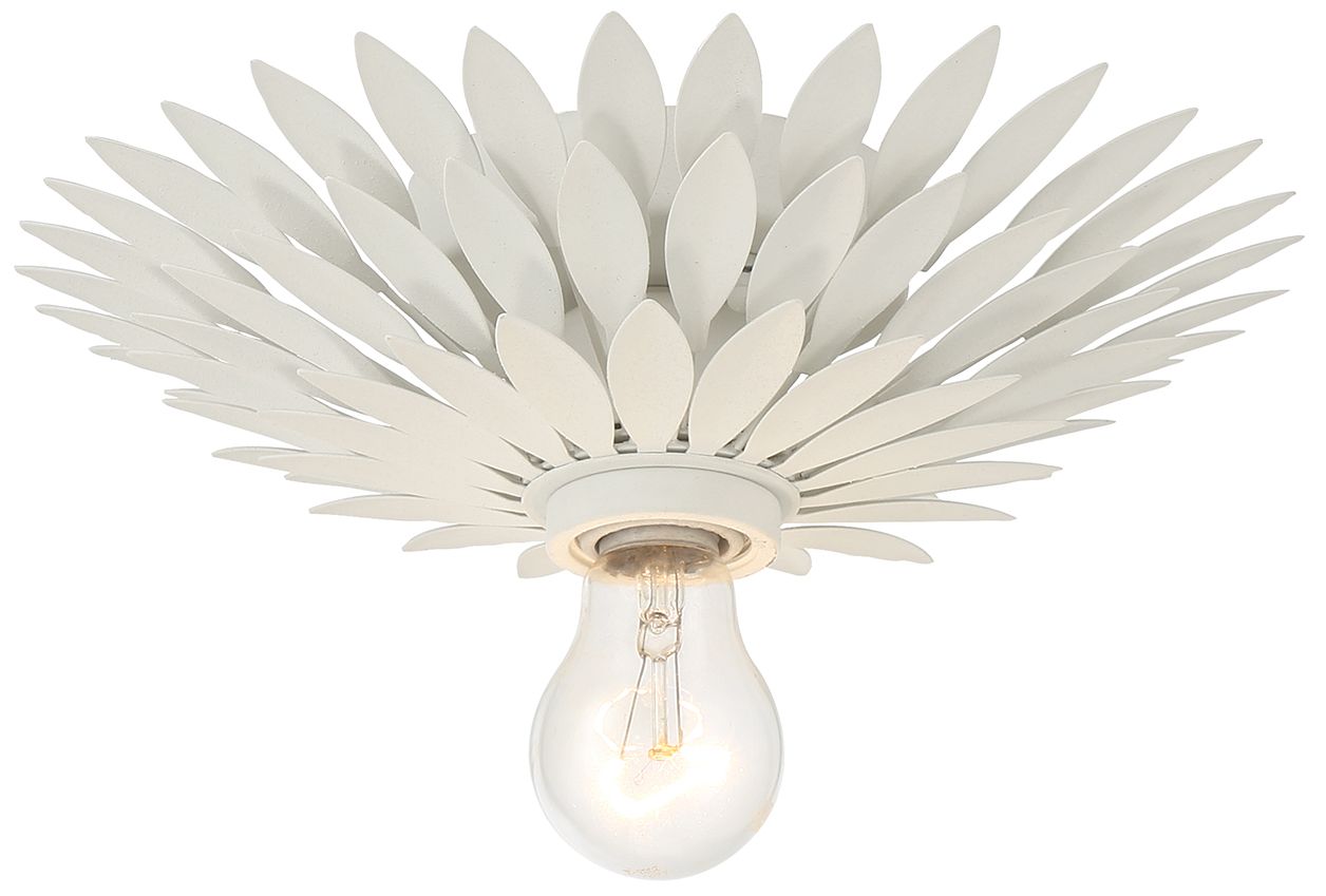Image 2 Crystorama Broche 11" Wide Matte White Ceiling Light