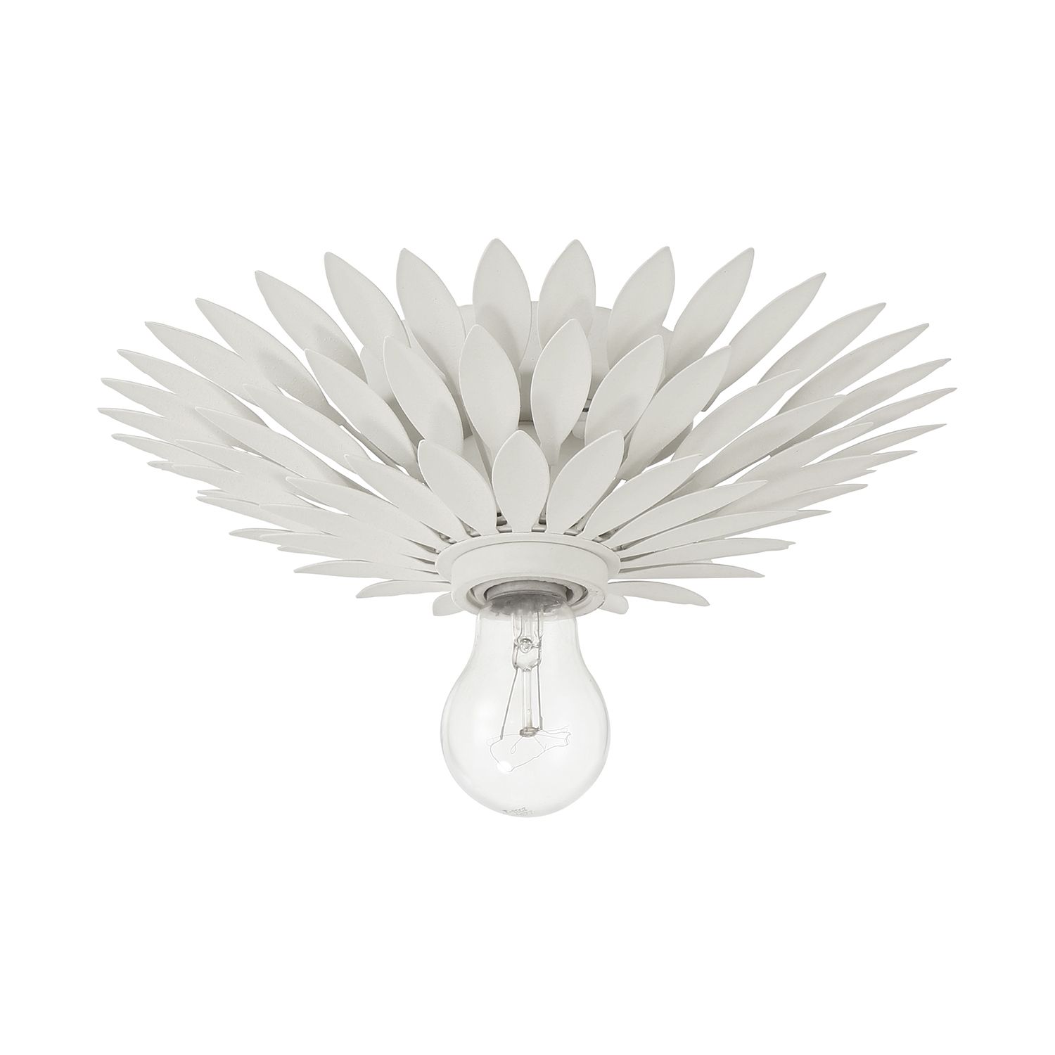 Image 3 Crystorama Broche 11" Wide Matte White Ceiling Light more views