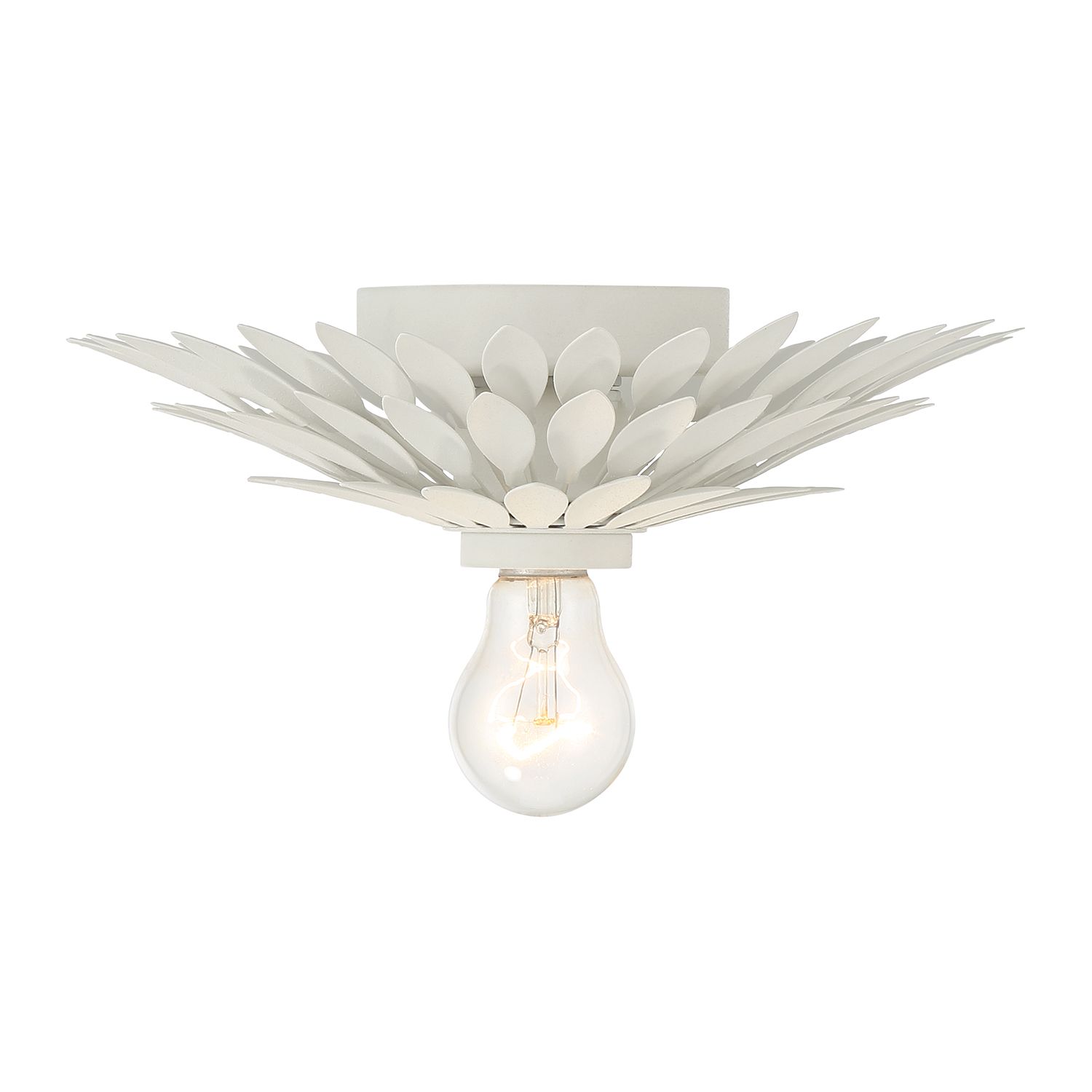 Image 4 Crystorama Broche 11" Wide Matte White Ceiling Light more views