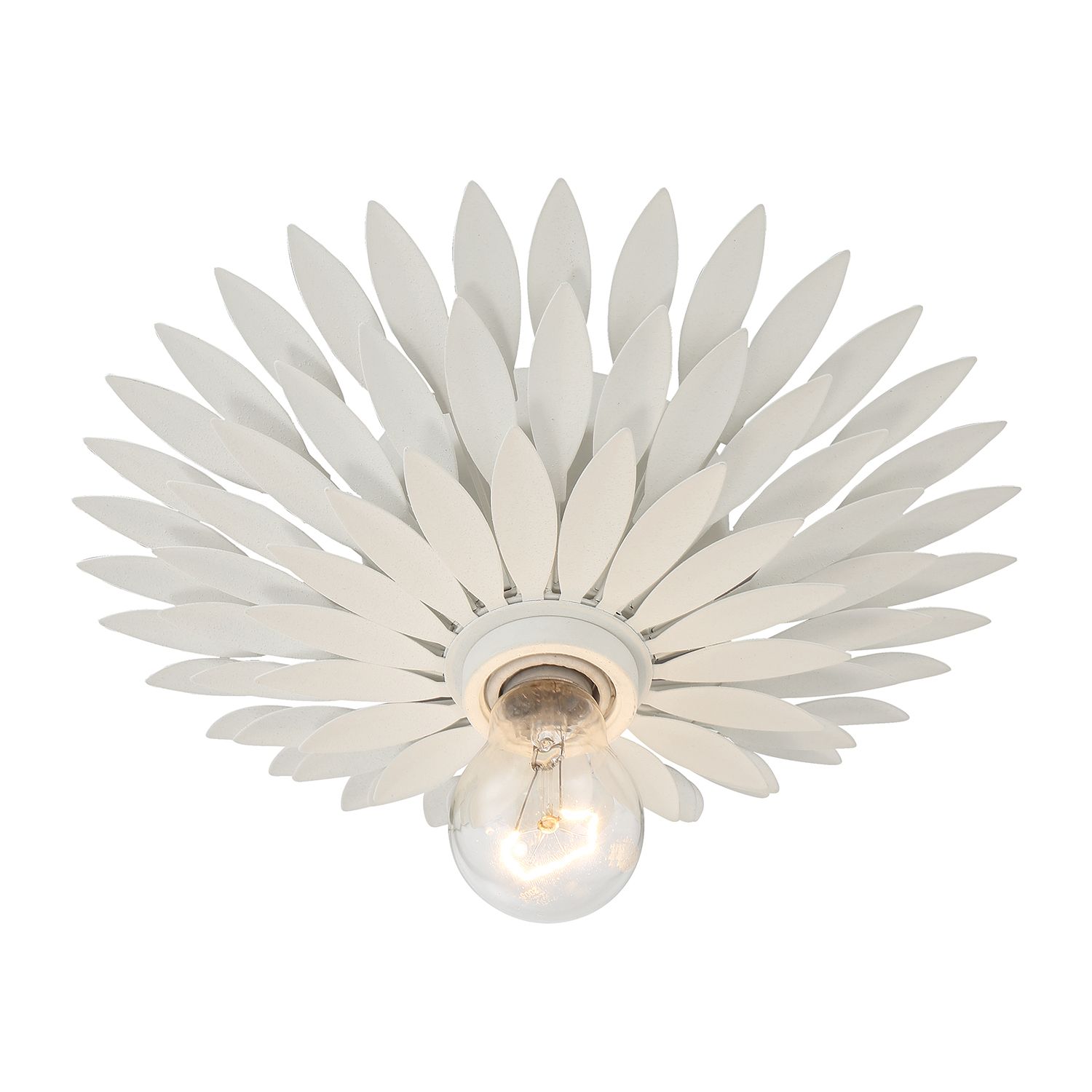 Image 5 Crystorama Broche 11" Wide Matte White Ceiling Light more views