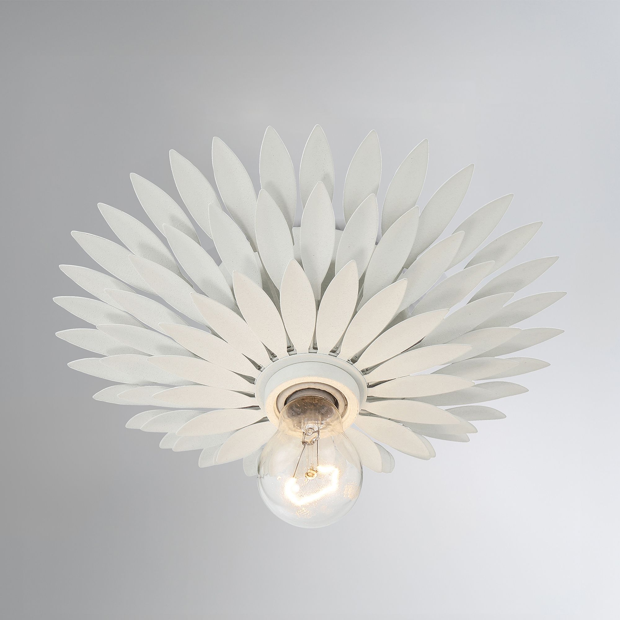 Image 7 Crystorama Broche 11" Wide Matte White Ceiling Light more views