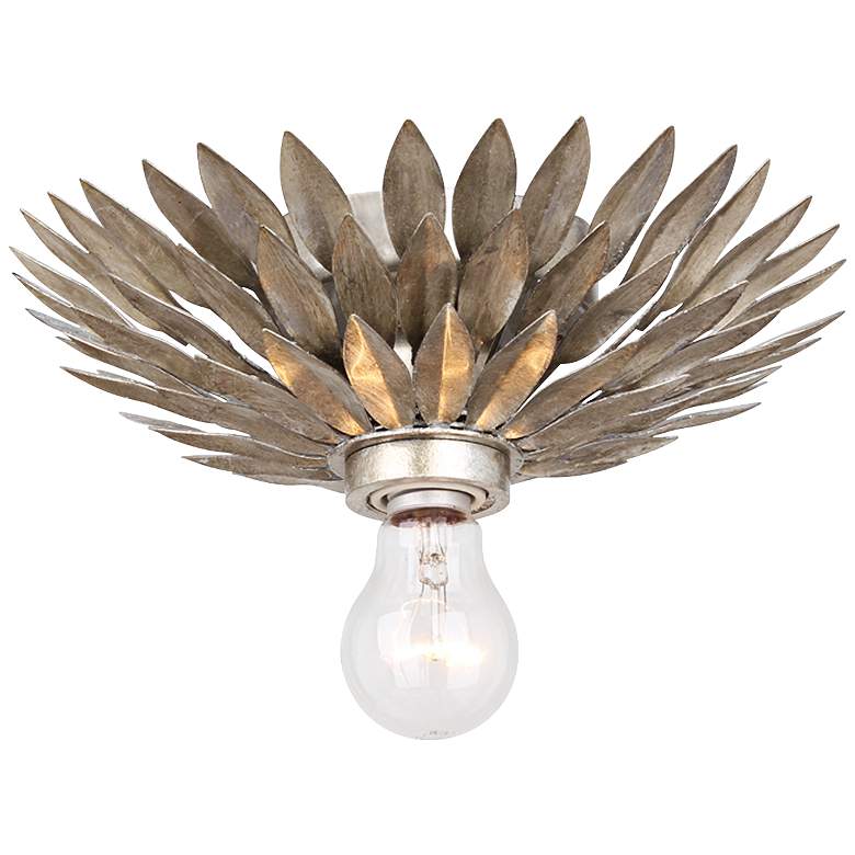 Image 2 Crystorama Broche 11 inch Wide Silver Flushmount Ceiling Light