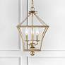 1_Crystorama Broche 11"W Antique Gold 3-Light Mini-Chandelier