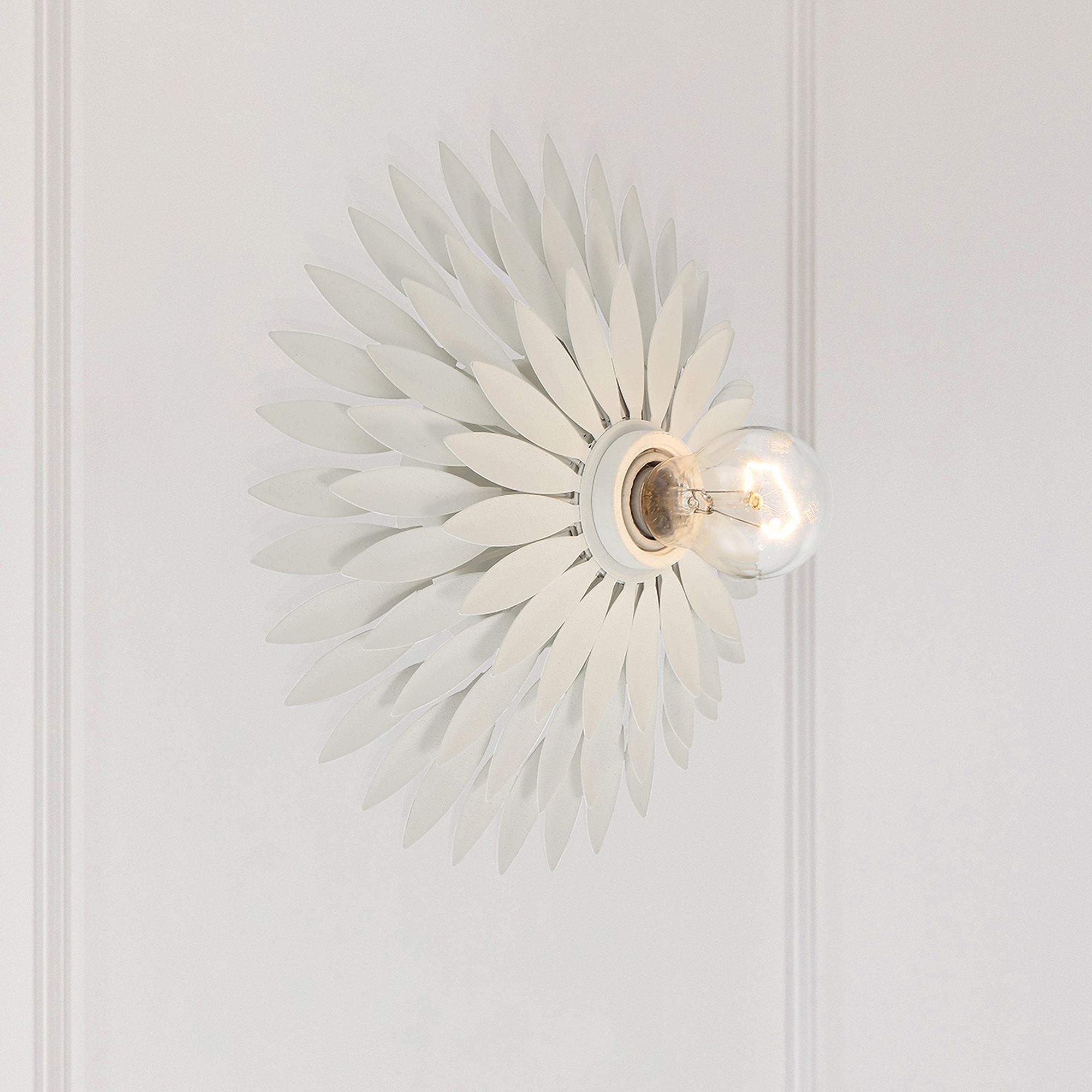 Image 6 Crystorama Broche 11'' Matte White Sconce more views