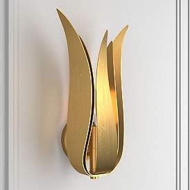 Image1 of Crystorama Broche 14" High Antique Gold Iron Wall Sconce