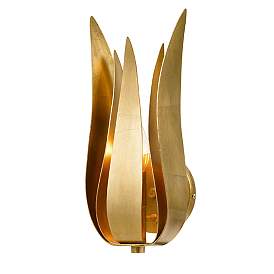 Image3 of Crystorama Broche 14" High Antique Gold Iron Wall Sconce more views
